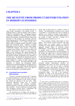 chapter 6 the benefits from product differentiation