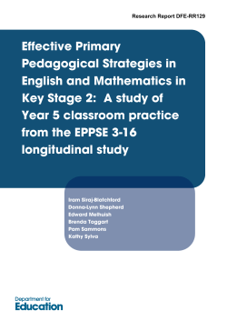 Effective Primary Pedagogical Strategies in English