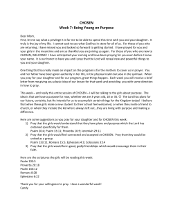 CHOSEN Week 7: Being Young on Purpose