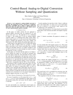 Control-Based Analog-to-Digital Conversion Without