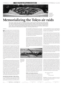 Memorializing the Tokyo air raids