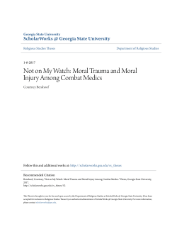 Moral Trauma and Moral Injury Among Combat Medics