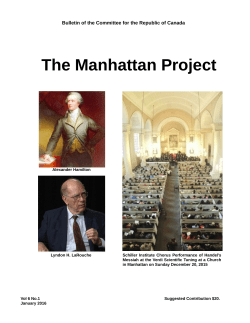 The Manhattan Project - ww.committeerepubliccanada.ca