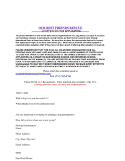 OUR BEST FRIENDS RESCUE APPLICATION