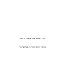 Code of Conduct for Prosecutors