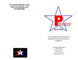 Crenshaw Athletic Club www.crenshaws.com 512-453-5551