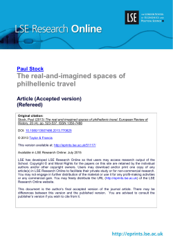 The real-and-imagined spaces of philhellenic travel