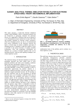 Thermal Issues in Emerging Technologies, ThETA 1, Cairo, Egypt