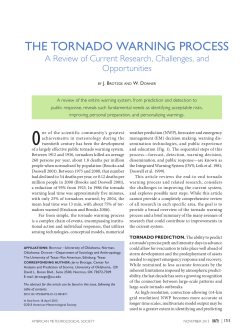 ThE TOrNADO WArNINg PrOCESS