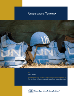 UNDERSTANDING TERRORISM