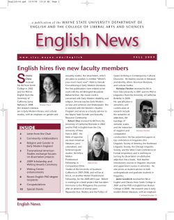 Fall 2009 - College of Liberal Arts and Sciences