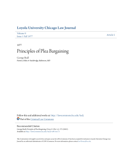 Principles of Plea Bargaining