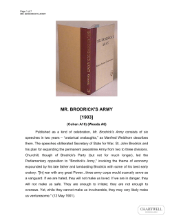 MR. BRODRICK`S ARMY