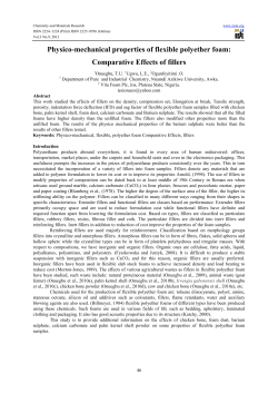 Physico-mechanical properties of flexible polyether foam
