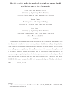 Flexible or rigid molecular models? - A study on vapour