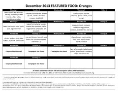December 2013 FEATURED FOOD: Oranges