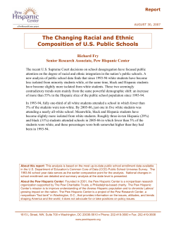 The Changing Racial and Ethnic Composition of U.S. Public Schools