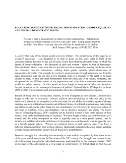 educating young citizens: social discrimination, gender equality and