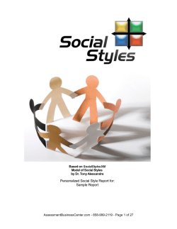 Personalized Social Style Report for: Sample Report
