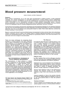 Blood pressure measurement