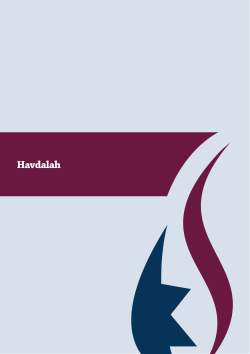 a Havdalah Booklet