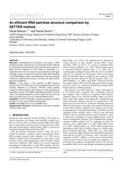 An efficient RNA pairwise structure comparison by SETTER method.
