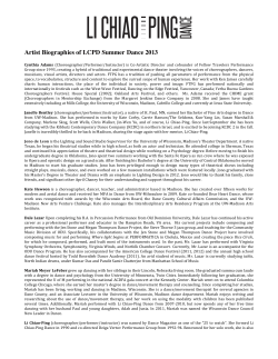 SummerDance2013Biographies of Key Personnel(1)