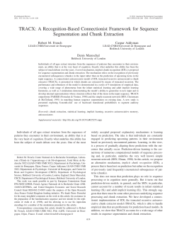 TRACX: A Recognition-Based Connectionist Framework for