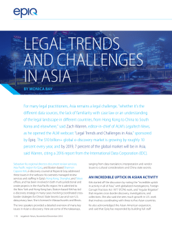 Legal Trends and Challenges in Asia