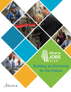 Alberta Jobs Plan &ndash; Building an Economy for the Future