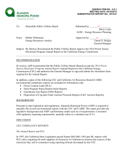 To: Honorable Public Utilities Board Submitted by: ______/s/______