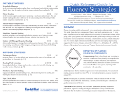 Fluency Strategies - Kendall Hunt Publishing
