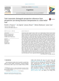 Task constraints distinguish perspective inferences