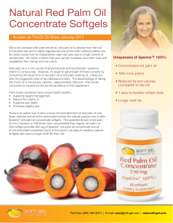 Natural Red Palm Oil Concentrate Softgels