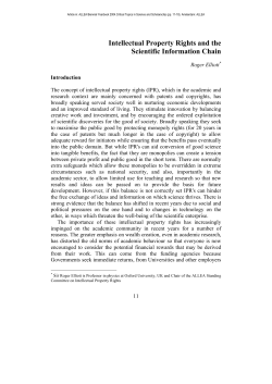 Intellectual Property Rights and the Scientific Information Chain, (R