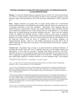 Clarifying Amendment to Section 1927 of the Social Security Act