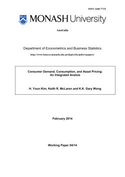 Consumer demand, consumption, and asset pricing