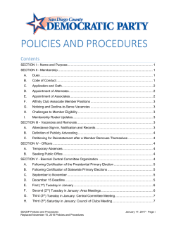 Policies and Procedures - San Diego County Democratic Party
