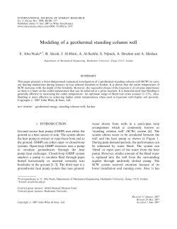 Modeling of a geothermal standing column well