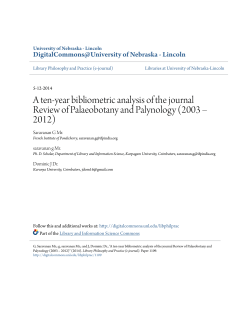 A ten-year bibliometric analysis of the journal Review of