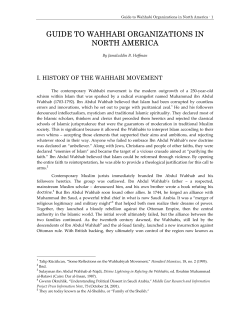 Guide to Wahhabi Organizations in North America