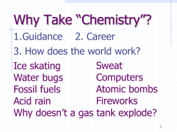 Why Take “Chemistry”?