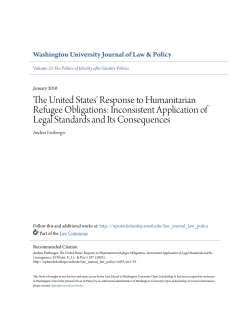 The United States` Response to Humanitarian Refugee Obligations