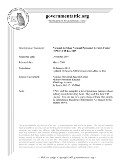 National Archives National Personnel Records