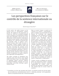 Les perspectives fran&ccedil;aises sur le contr&ocirc;le de la sentence