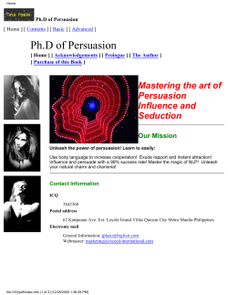 Ph. D of Persuasion
