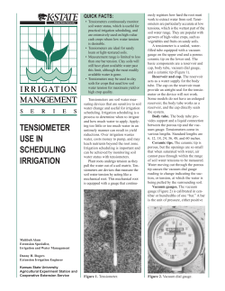 L796 Tensiometer Use in Scheduling Irrigation