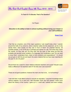 The Beit Berl English Times 5th Issue 2013
