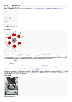 Ethanol precipitation