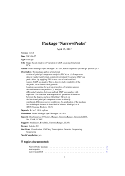 Package `NarrowPeaks`